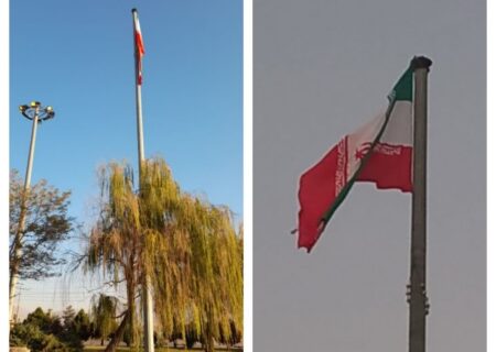 پرچم های اهتزاز در ورودی شهر چهارباغ و ملک آباد نصب شد