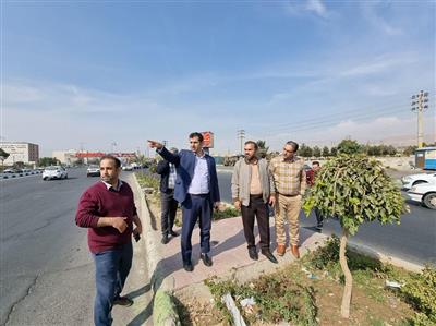 بازدید میدانی شهردار از ورودی پل حصارک به کمالشهر
