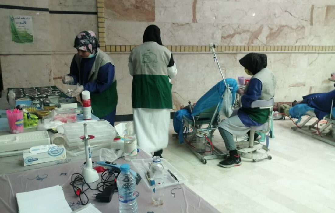 خدمت درمانی به ۱۵۹ مددجوی منطقه محروم پیشاهنگی توسط گروه‌های جهادی