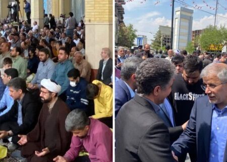 حضور مدیرعامل شرکت توزیع نیروی برق استان البرز در نماز جمعه و راهپیمایی ضد صهیونیستی شهر کرج