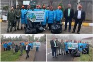 برنامه نمادین پاکسازی طبیعت توسط شرکت پاکبان در هفته ملی زمین پاک در شهرستان ساوجبلاغ