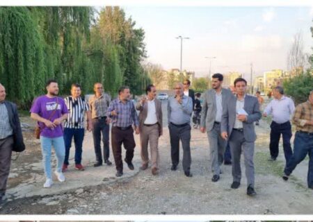 بازدید میدانی شهردار و رئیس و اعضا شورای اسلامی مشکین دشت از محله حسن آباد